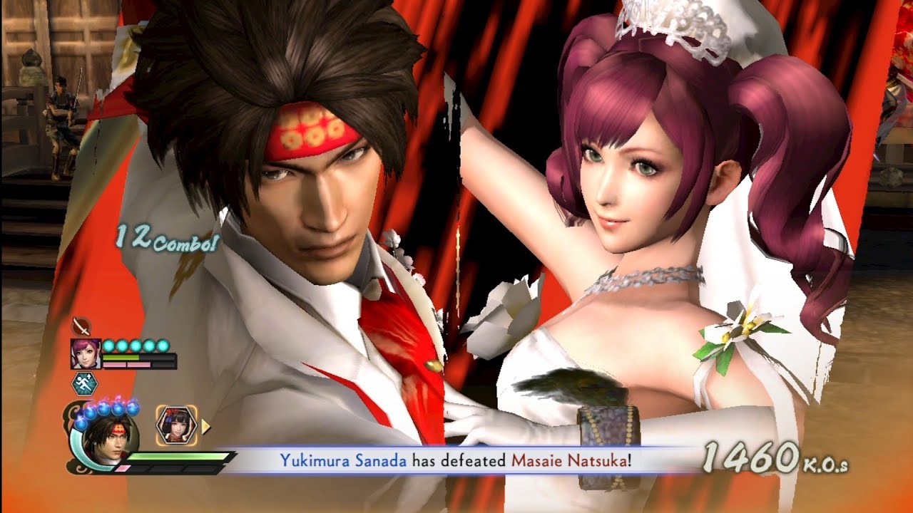 SANADA YUKIMURA + GRACIA (COSTUME DLC) SAMURAI WARRIORS 4 II GAMEPLAY NIGHTMARE
