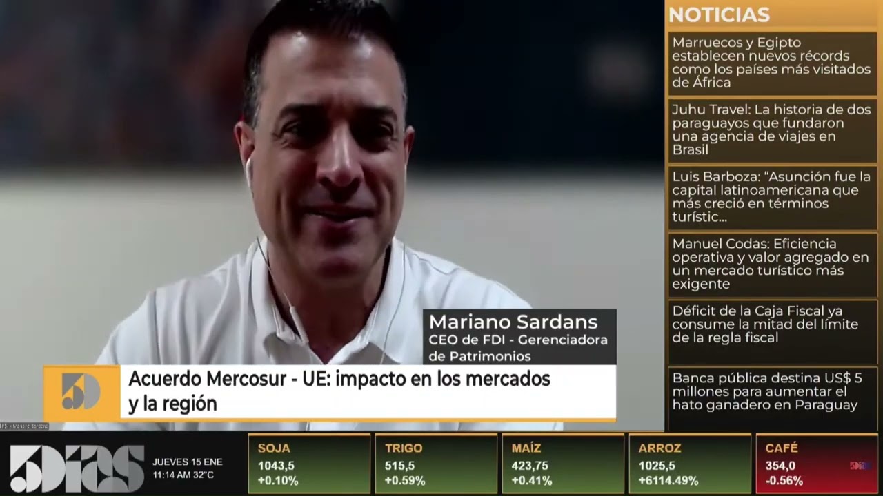 FDI   Entrevista Mariano Sardans en Panorama Económico de Paraguay