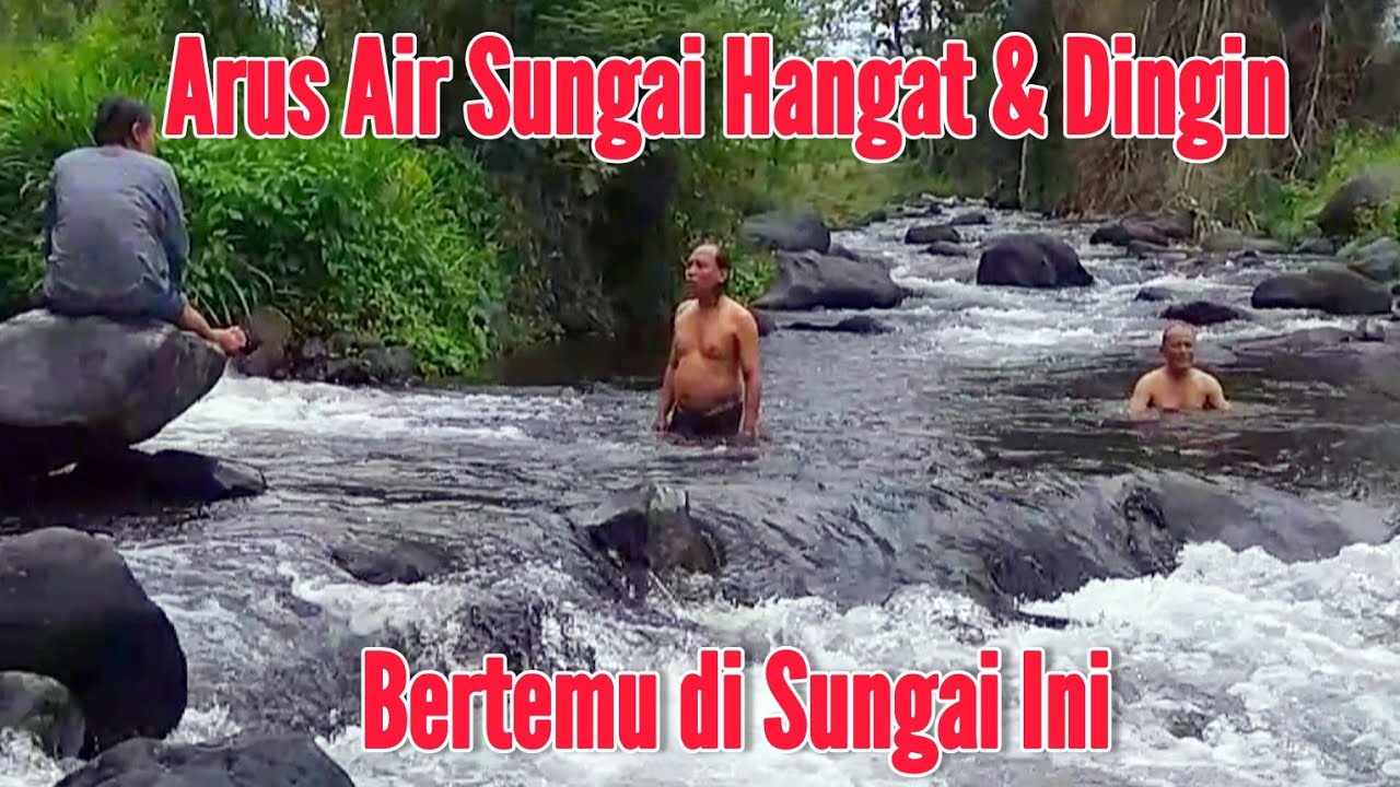 Mandi Di Sungai Airnya Hangat Dan Dingin di Kali Tlocor Jambewangi