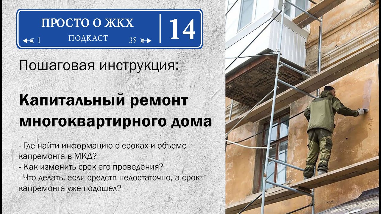 Капитальный ремонт многоквартирного дома. Часть 1: Планирование и финансирование работ.