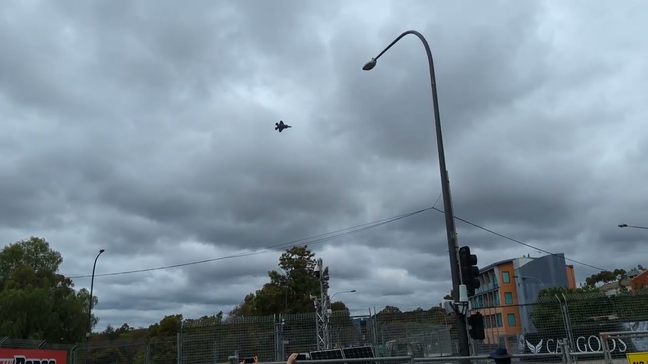 RAAF F-35A Lightning II at Valo Adelaide 500