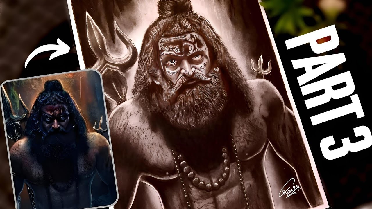 KANTARA Chapter 1 DRAWING ❤️‍🔥 | Shading Tutorial ✍️🔥 How to draw kantara sketch full charcoal 