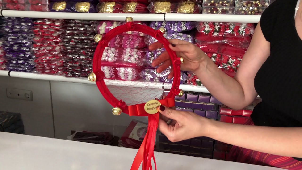 Kırmızı Tüllü Kına Nedime Tefi