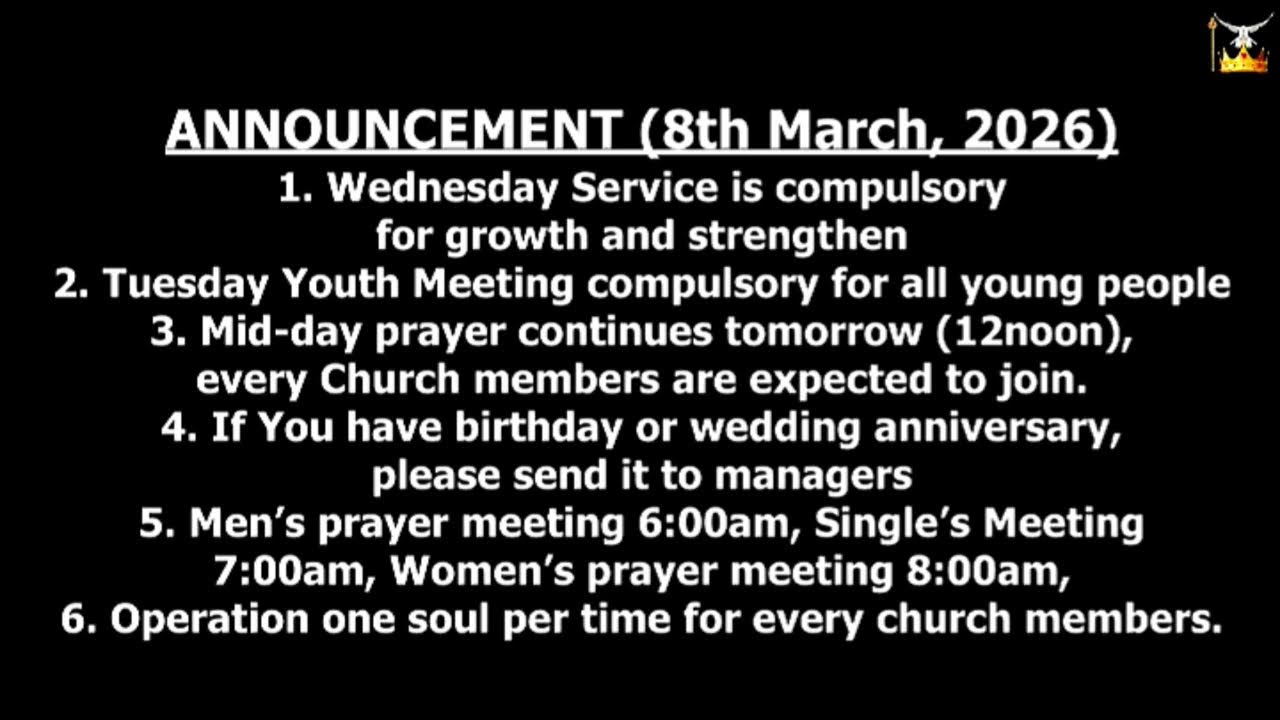 SUNDAY 2ND SERVICE 8/3/2026