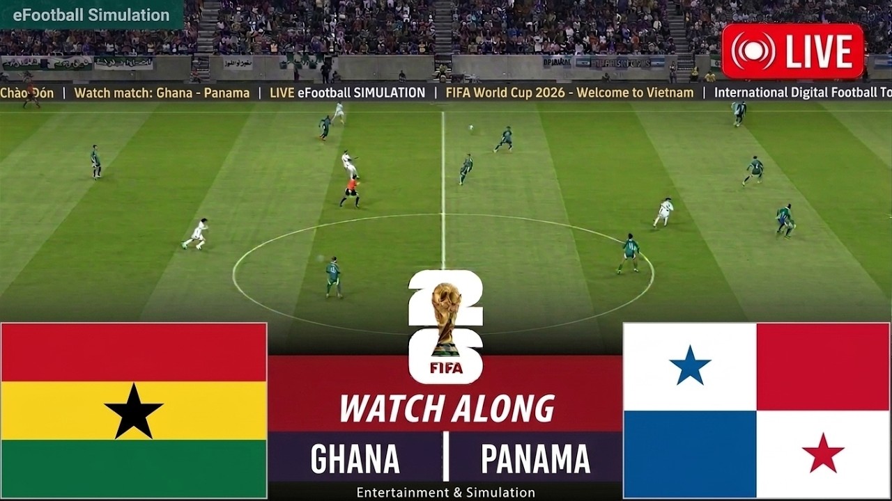 🔴 LIVE : Ghana vs Panama | FIFA World Cup - Round 1 - 2026 | PES 21 Video Game - Simulation