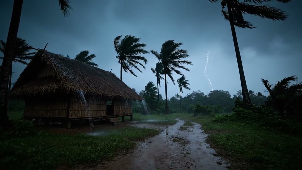 Relax with Soothing Heavy Tropical Rain and Thunderstorm Sounds