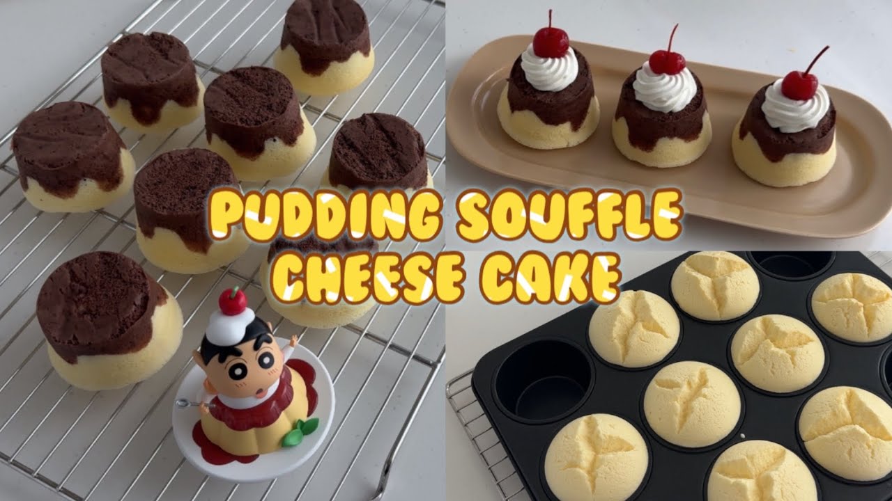 🍮어서와, 이런 귀여운 케이크는 처음이지?🍒 입에 넣자마자 사르르 녹는 ‘푸딩 수플레 치즈 케이크’ 만들기 / Pudding Souffle Cheese Cake