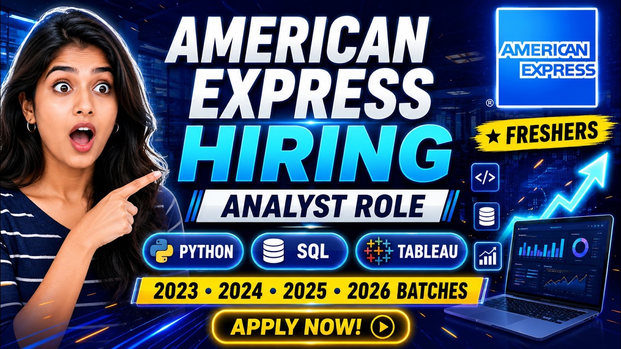 American Express Hiring 2026 |Freshers 2023-2026 Batch Apply Now