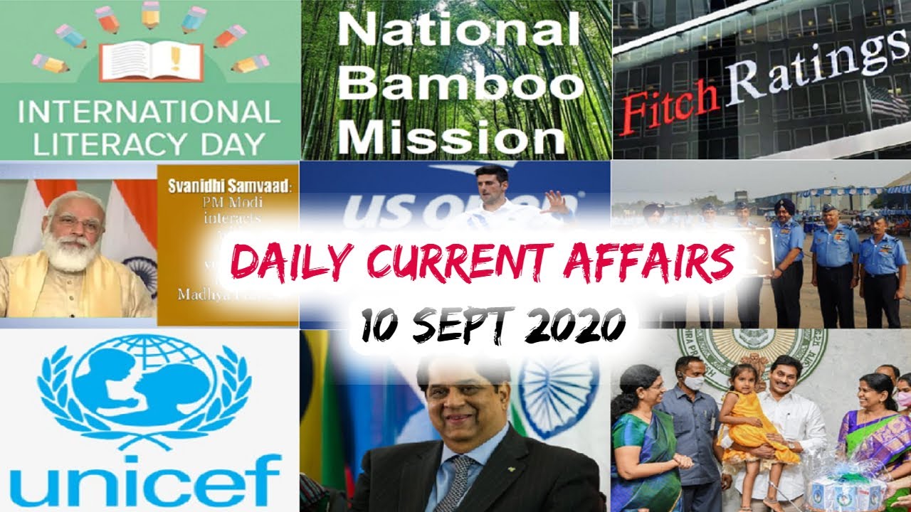 Daily Current Affairs Quiz In English 10 September 2020 | Current affairs today | GKToday