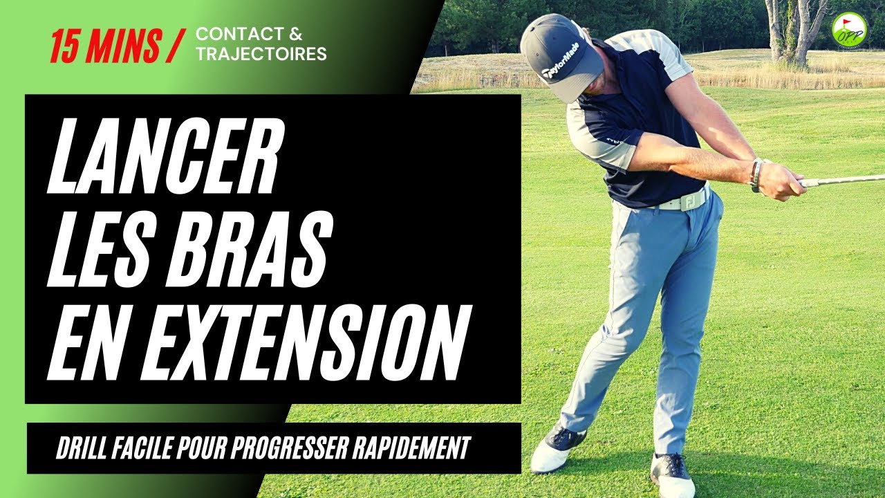 RELACHER LES BRAS EN EXTENSION APRES L'IMPACT - COURS DE GOLF EN LIGNE
