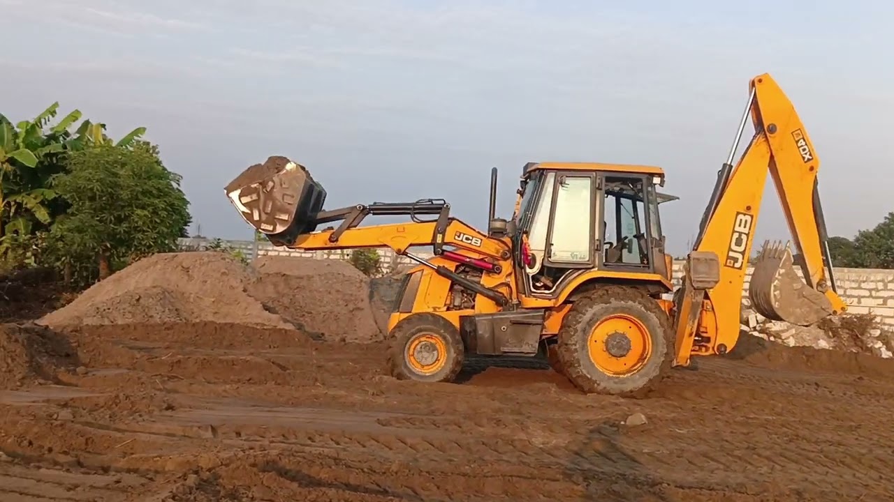JCB working for construction site and very fun working
