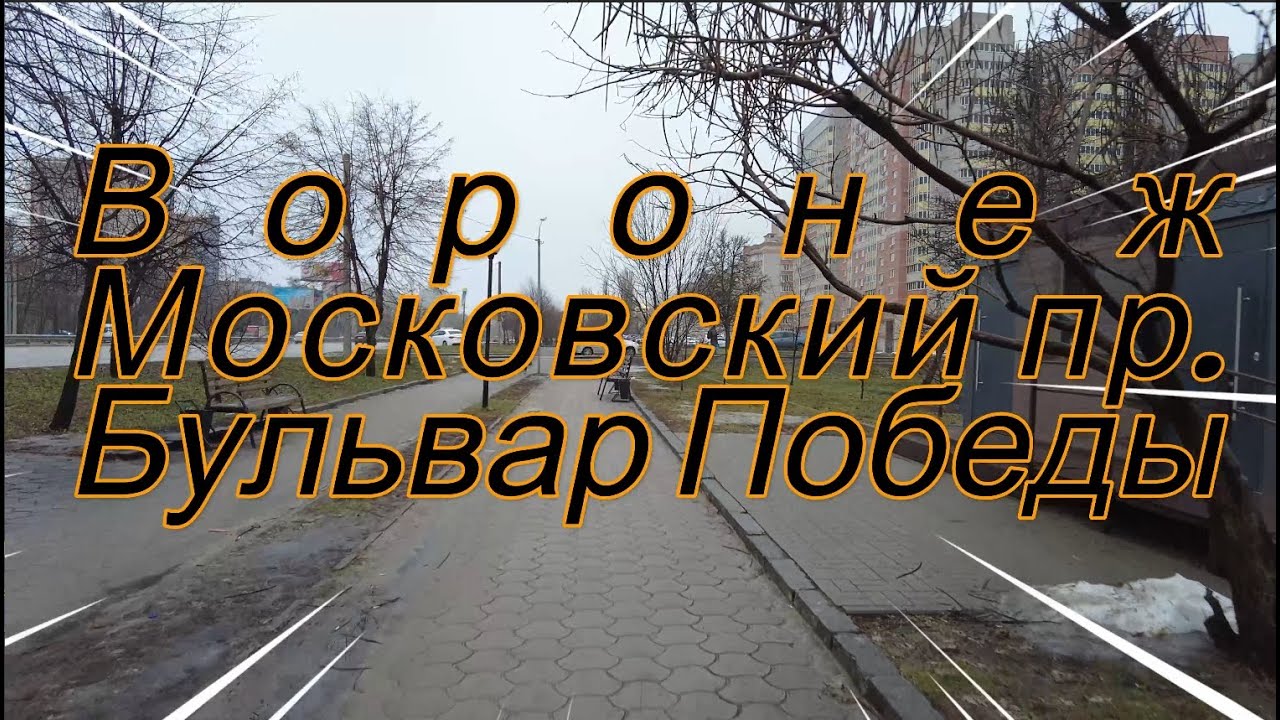 Воронеж, 25 12 22 г Московский пр  и бульвар Победы. Voronezh, Moskovsky Ave and Pobedy Boulevard