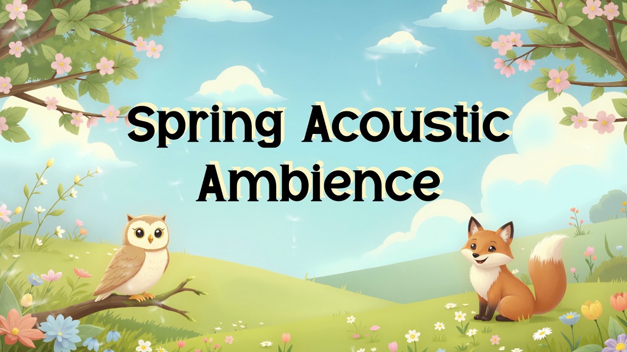 Spring Ambience | Cute Animals, Nature, & Calm Acoustic Music for Classroom Focus, Study, & Reading