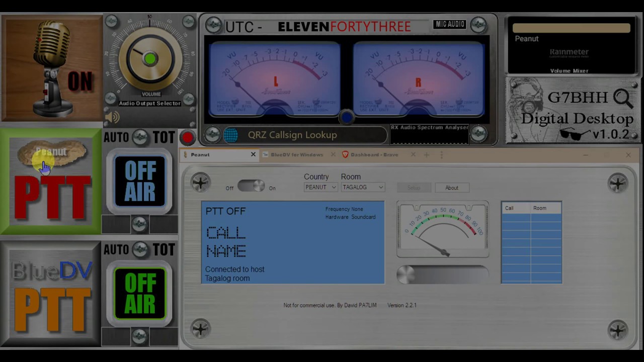 G7BHH Digital Desktop V1.02 for PA7LIM's Peanut and BlueDV