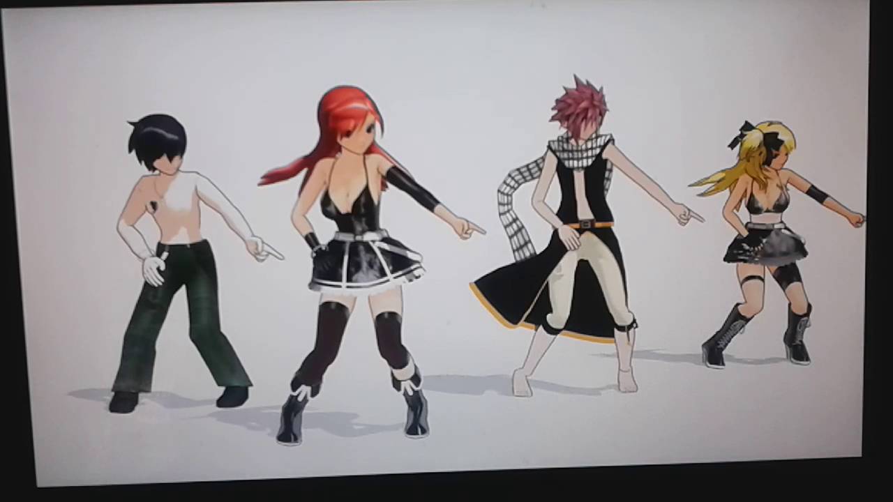 MMD Erza, Gray, Lucy e Natsu - Hare Hare Yukai