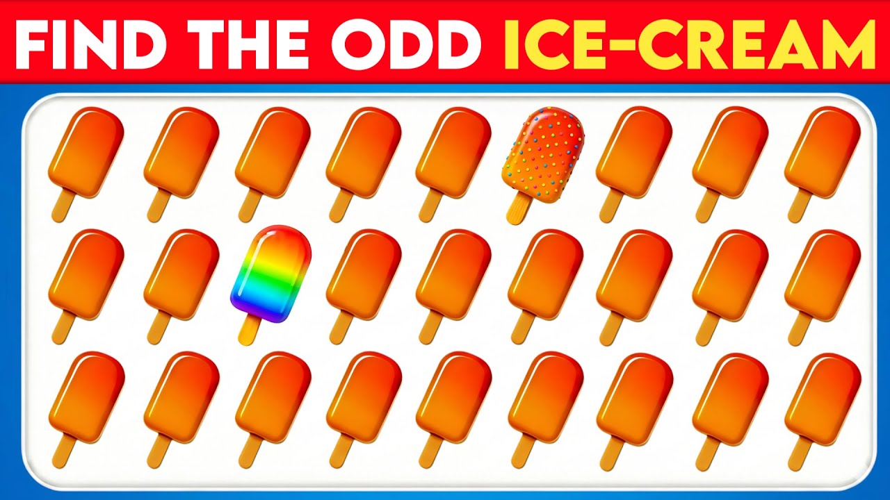 Find the Odd One Out: Ice Cream Edition 🍦🧠 | 25 Tricky Frozen Dessert Brain Puzzles | Quiz Eagle