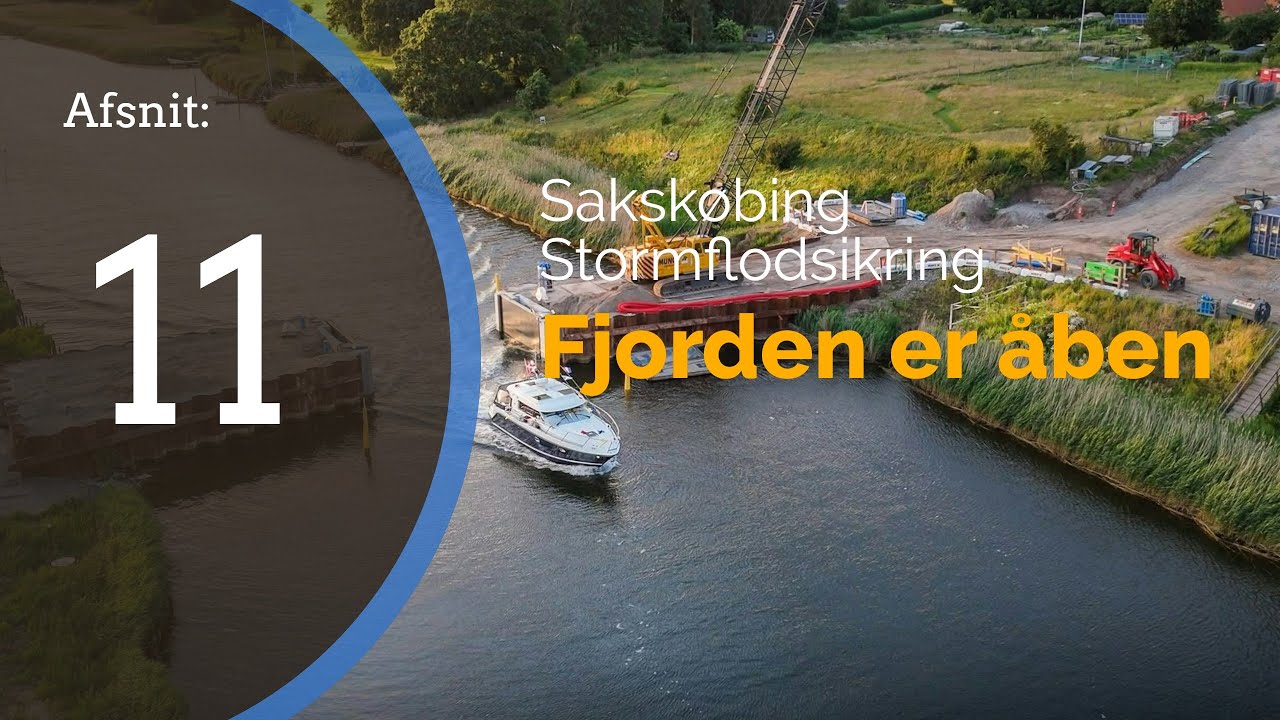 Sluseporte monteret og fjorden genåbnet – vigtig milepæl i klimatilpasning af Sakskøbing
