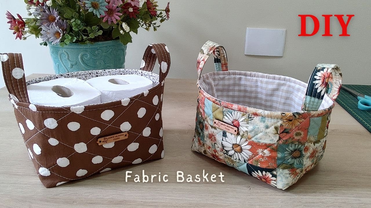 DIY Organizador  de Tecido | Simple Fabric Basket |  シンプル布小物入れ