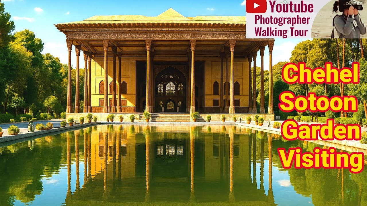 Visiting Chehel Sotoon Garden:walking in House of King E5