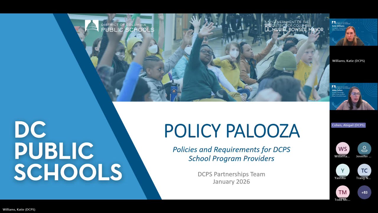 DCPS Partnerships Policy Palooza - January 2026