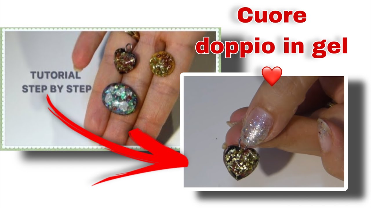 tutorial fai da te ciondolo e cabochon in gel