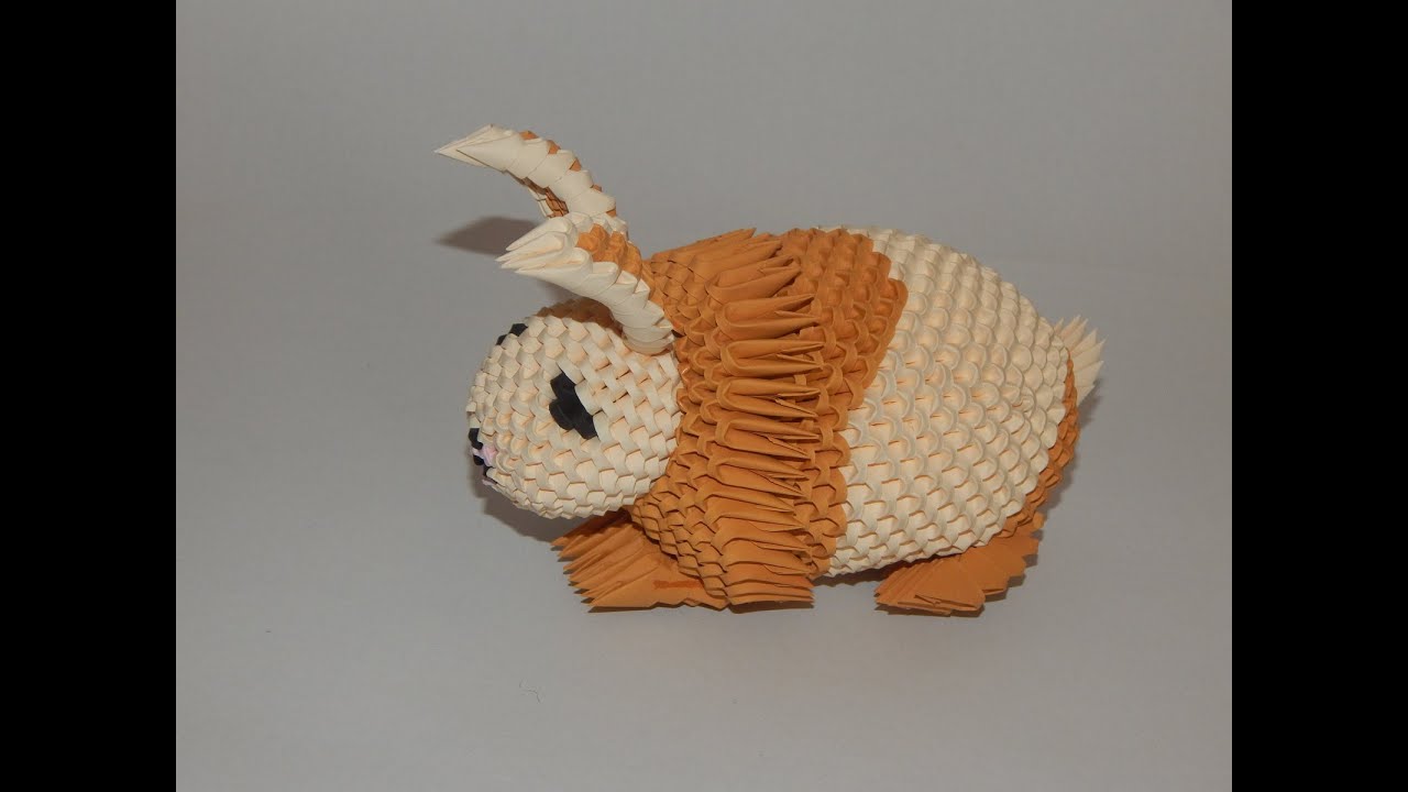 How to make 3d origami bunny part 3