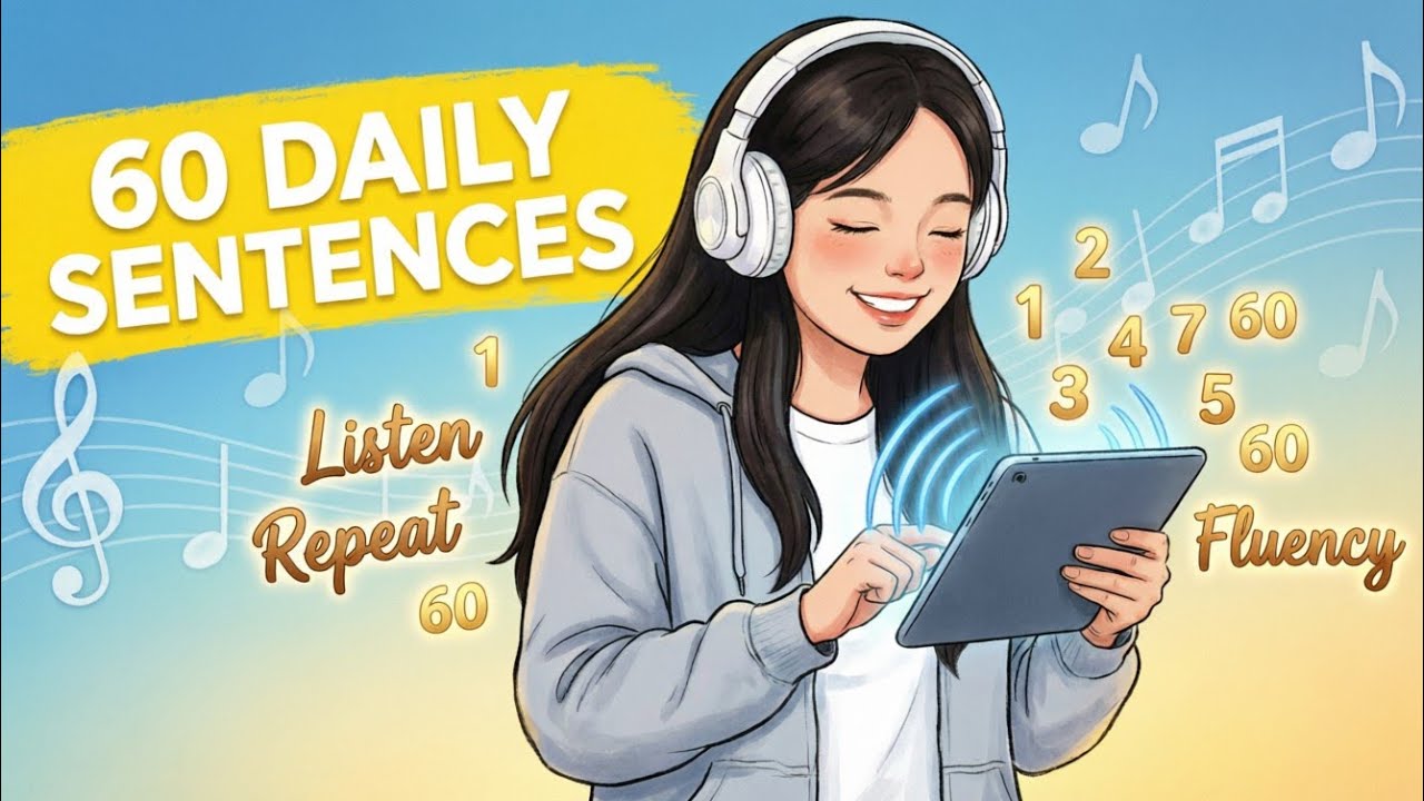 60 Daily English Sentences for Listening & Speaking | Slow Shadowing Practice