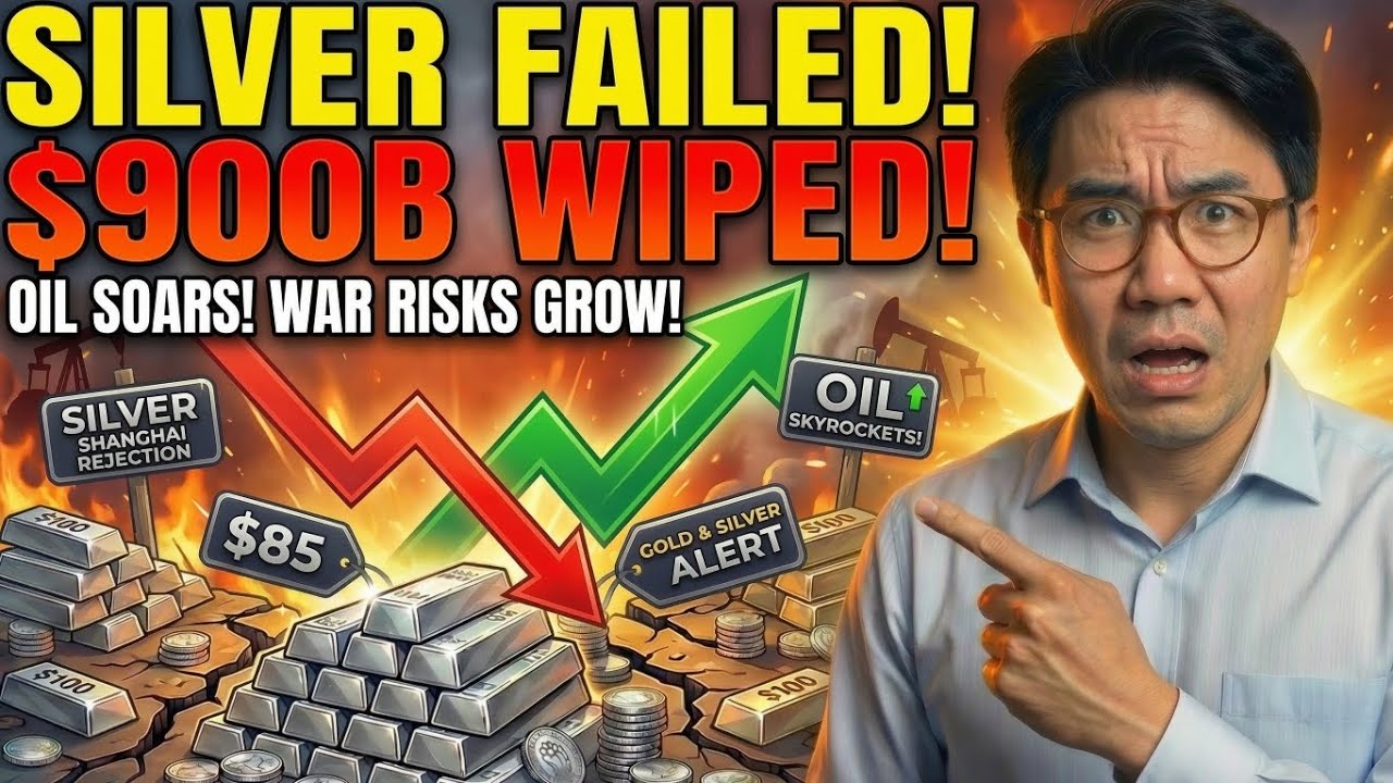 Silver Rejected at $85 as Oil Posts Biggest Week Since 1983 – $900B Wiped While War Risks Grow