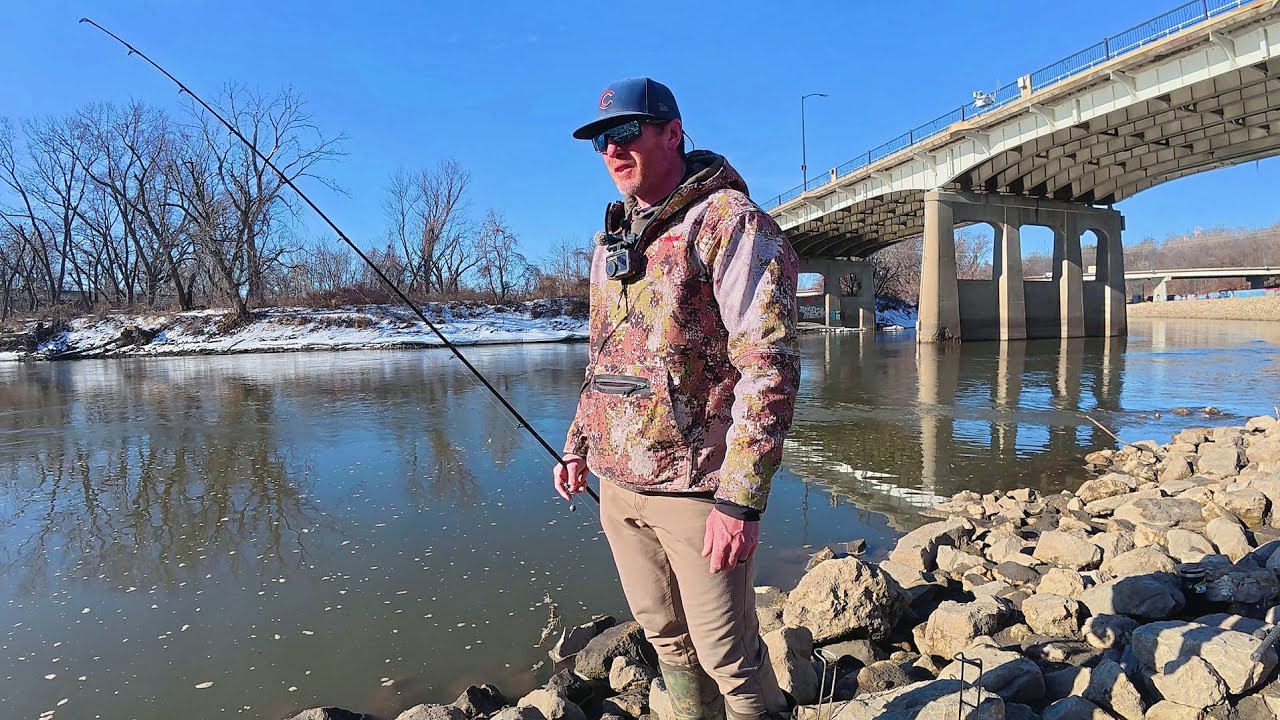 URBAN River Fishing For LUNCH!!! (Coldwater Fishing)