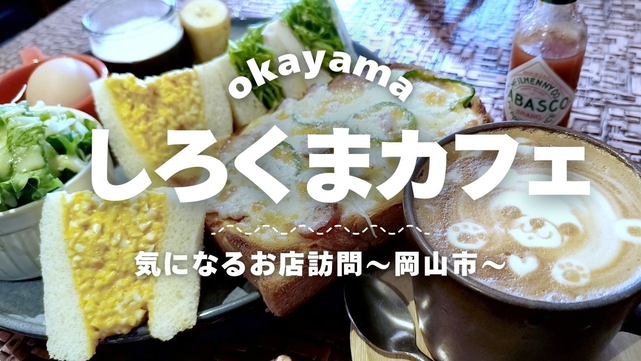 【コスパ最強】岡山市のしろくまカフェで名古屋モーニング!ワンコインでこの量は反則級【しろくまカフェ】【気になるお店訪問】※2026/2月撮影