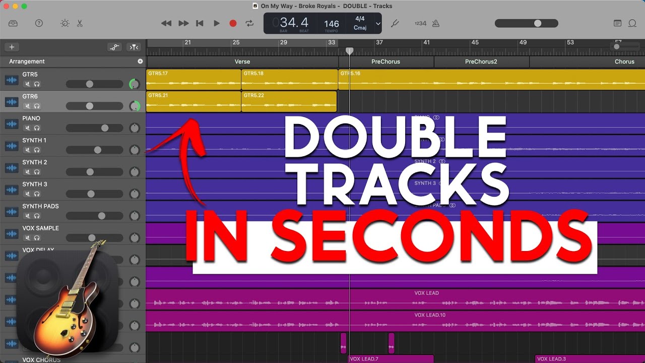 REAL track doubles in SECONDS in GarageBand