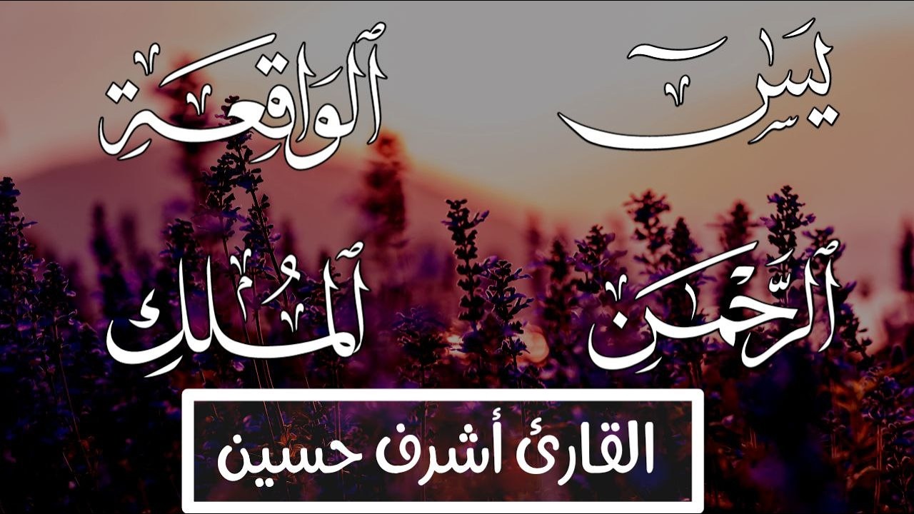 يس • الرحمن • الواقعة • الملك | تلاوة خاشعة بصوت القارئ أشرف حسين