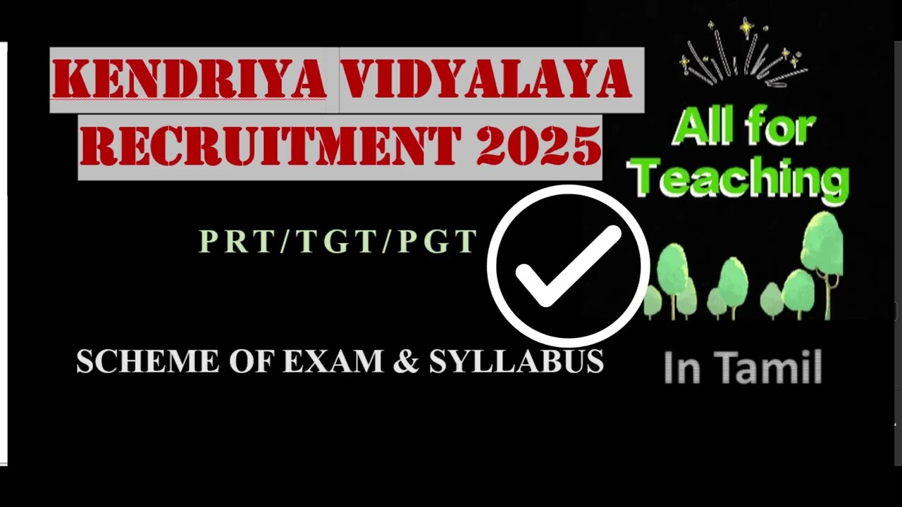 KVS PRT/TGT/PGT Scheme of Exam & Syllabus
