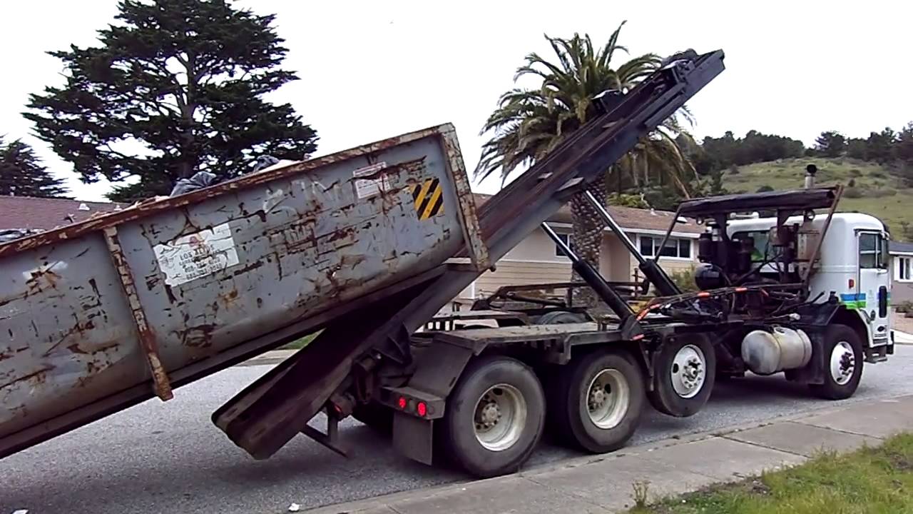 Giant Debris Box being hauled away.