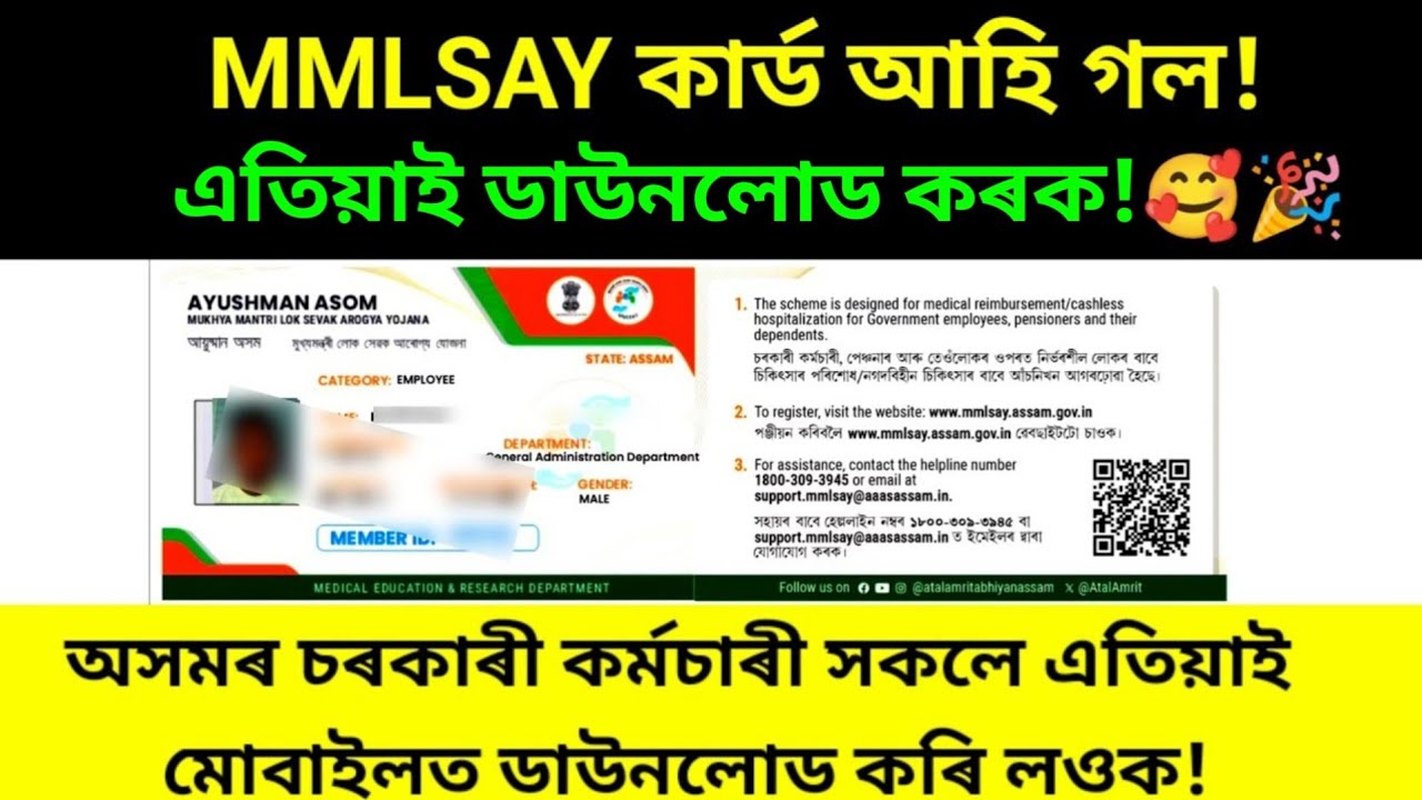 How to download mmalsy card? / MMLSAY card download/ assam govt employees/ assam employees #mmlsay