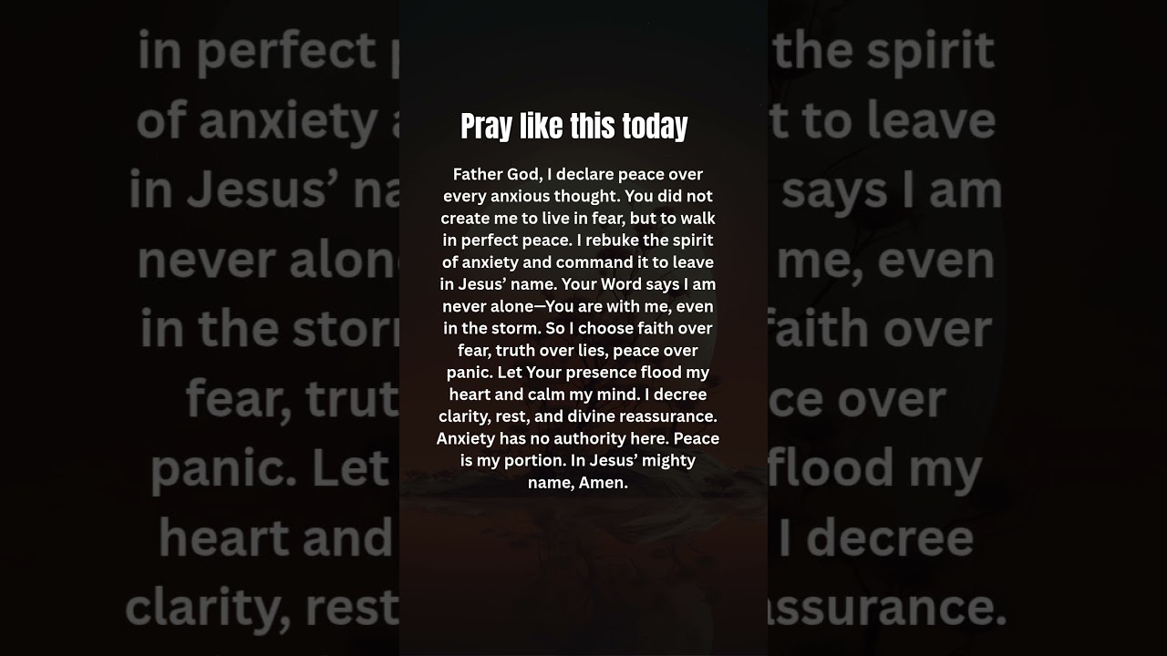 Powerful Prayer for Peace in Anxiety &ndash; You Are Not Alone #anxiety #fear