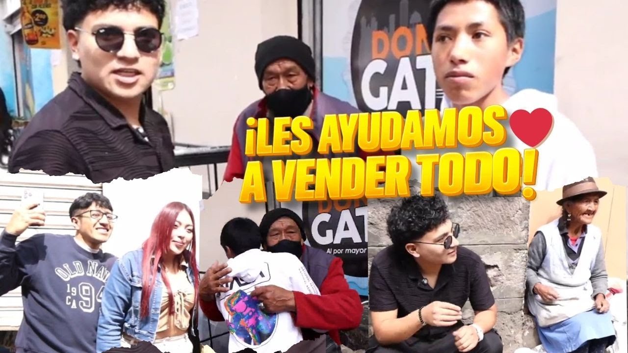 AMBATO ! Ayudamos a vender a Abuelitos en la calle, no creerás su reacción 🥹