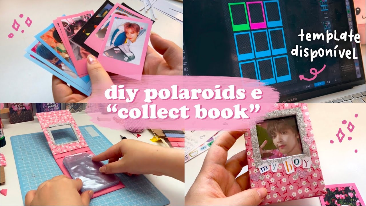 como fazer polaroids coloridas e livrinho para polcos e photocards 🎨 diy comigo #2 | daniela kang