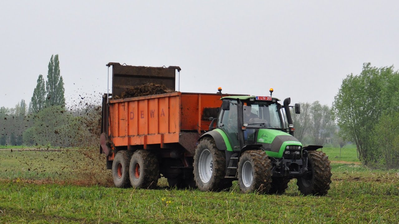 Deutz-Fahr Agrotron 165.7 & DEWA mestwagen - Loonw. T'Jampens