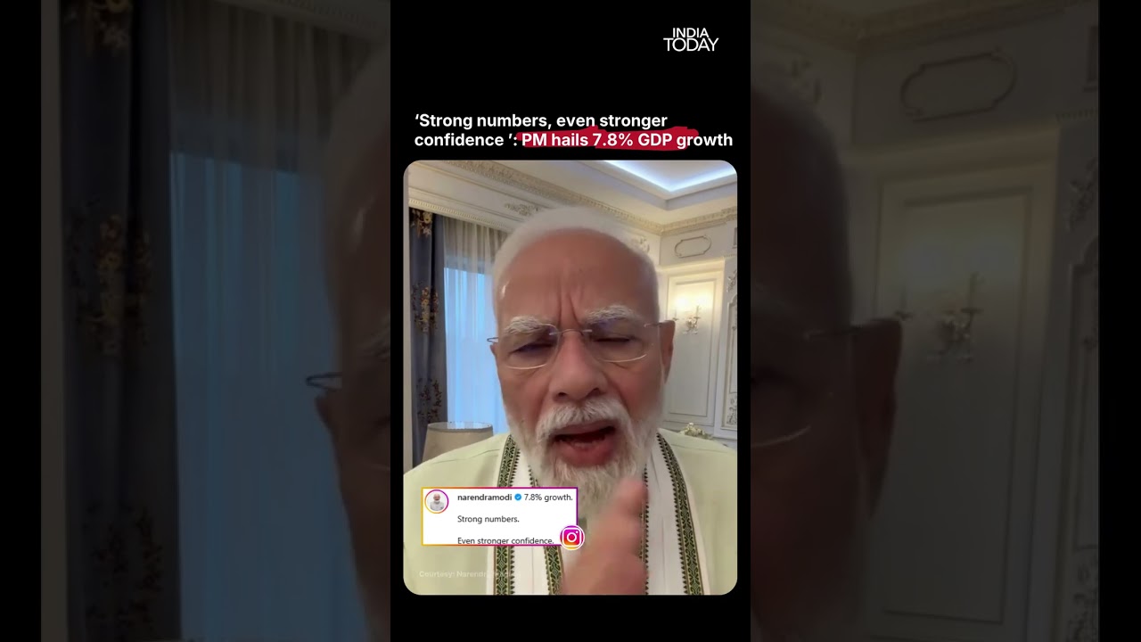 &lsquo;Strong Numbers, Stronger Confidence&rsquo;: PM Modi Hails India&rsquo;s 7.8% Gdp Growth #pmmodi #shorts