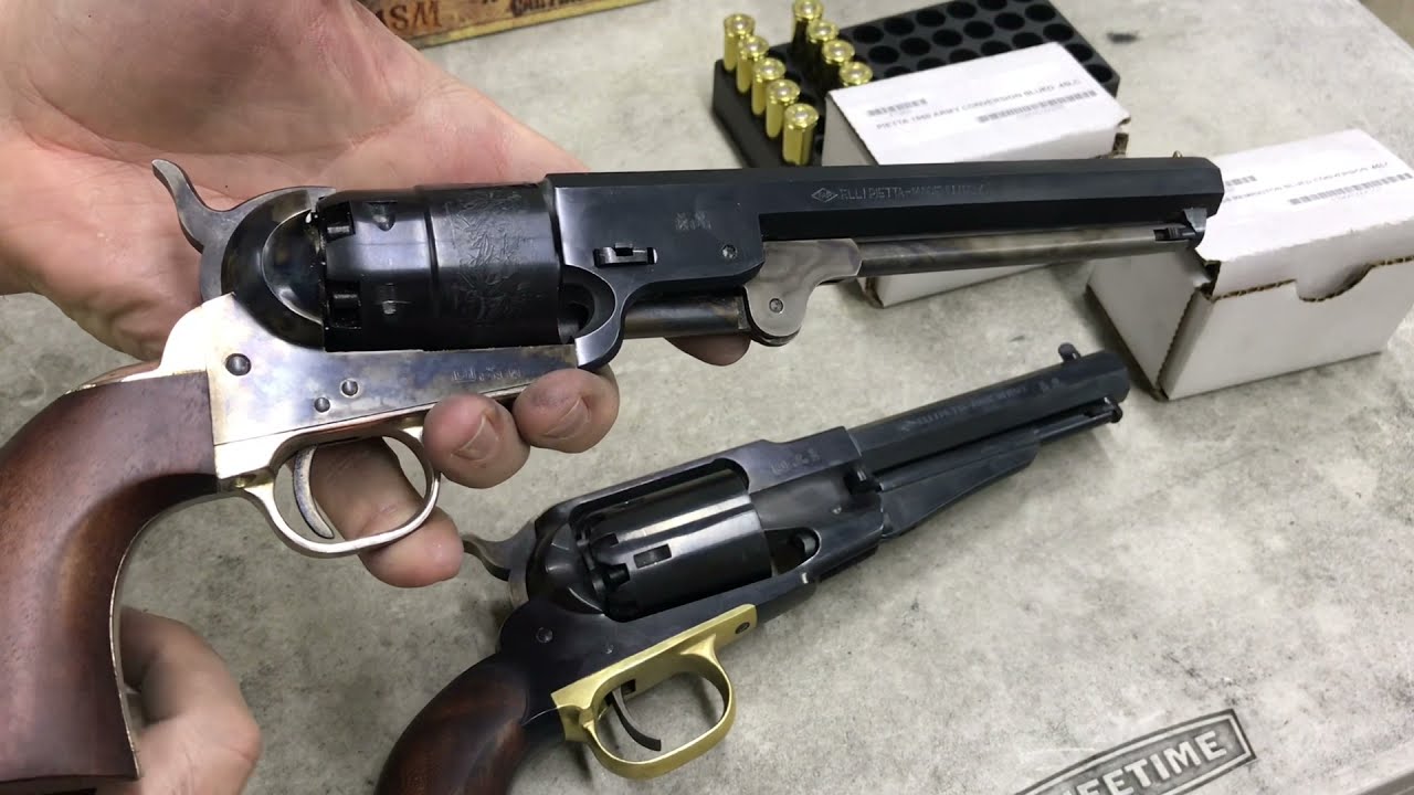 Cap and ball revolver conversion cylinders from Taylor’s and Company Colt Remington