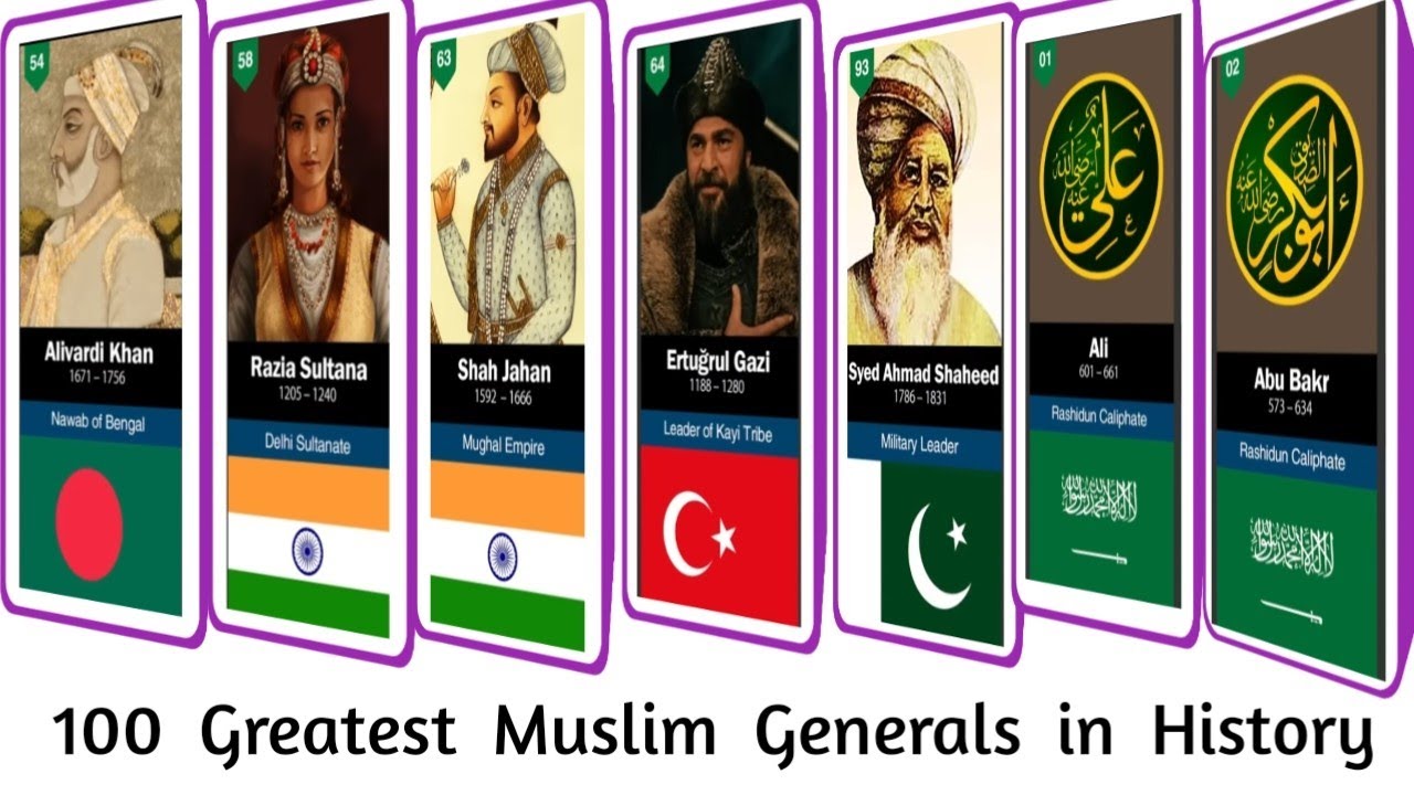 100 Greatest Muslim Generals in History #latestdatacheck #muslim #generals