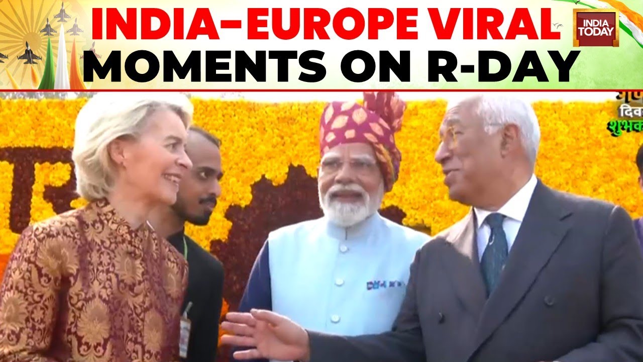 Prime Minister Modi, EU Chief Ursula & Portuguese PM Costa Viral Moments from Republic Day Stag