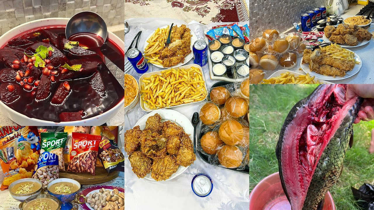 فطورنا يم اهلي غييير وجبنا سحور من بره وكعده حلوه وي اختي وسوالف ♥️🍒