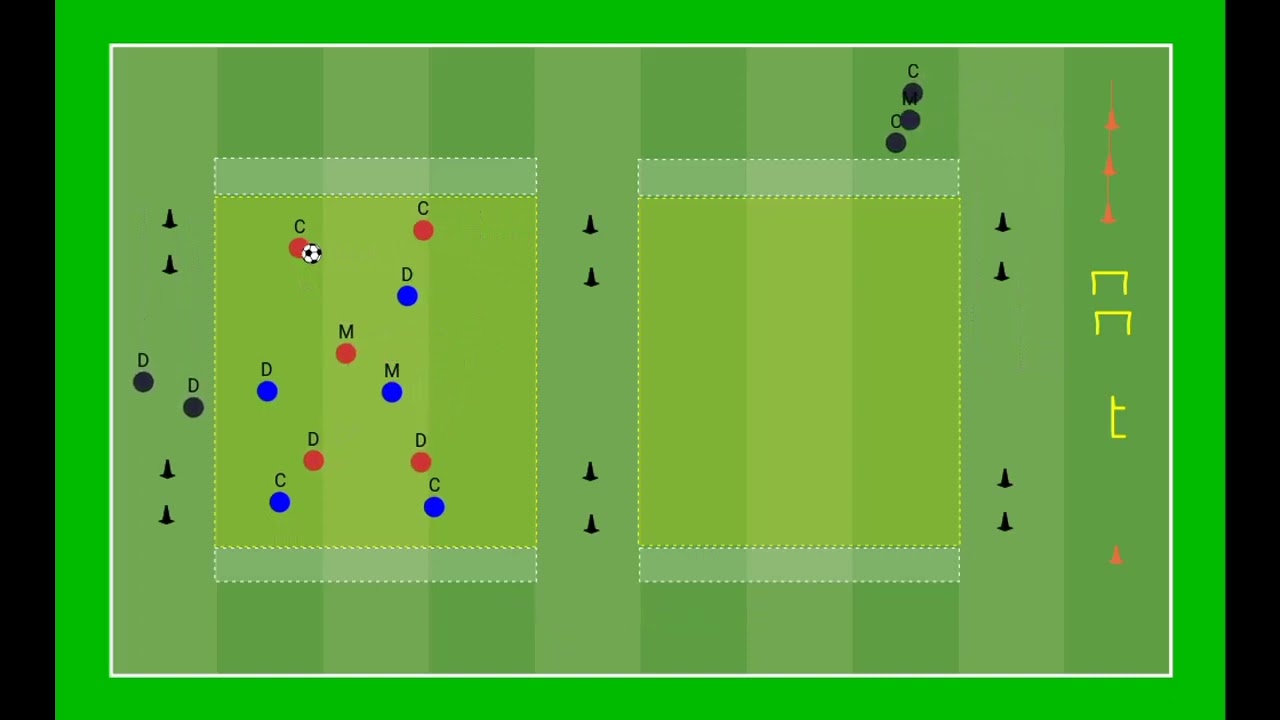 JUEGO DE POSICIÓN 5c5 + 5 QUE HACEN TRABAJO FÍSICO Cambio de roles cada 3'
