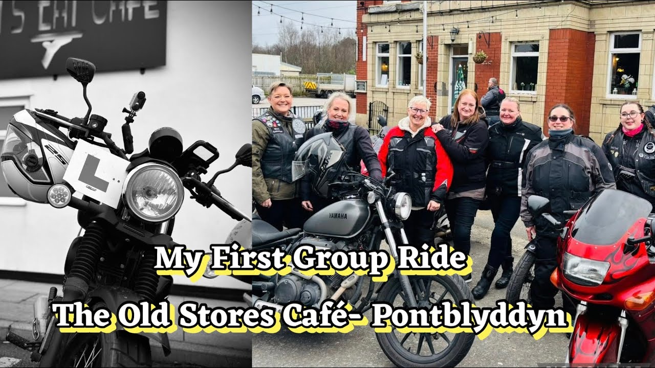 My First Ever Group Ride : Pontblyddyn The Old Stores Café 🛞🖤🔥