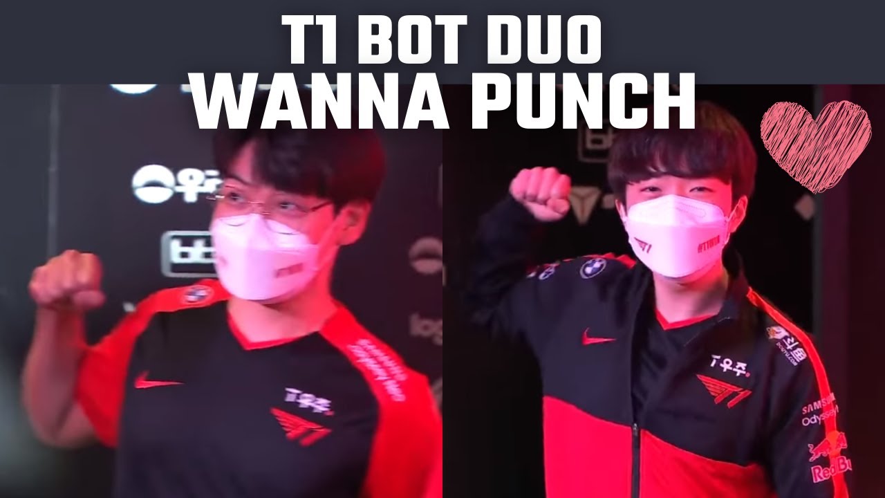 [T1 vs KT] Gumayusi & Keria wanna do a cute punching pose | LCK 2022 Moments | T1 Cute Moments