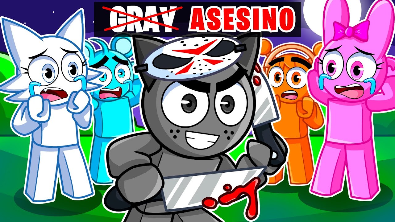 ¡GRAY se CONVIERTE en UN ASESINO en ROBLOX! (sprunki)