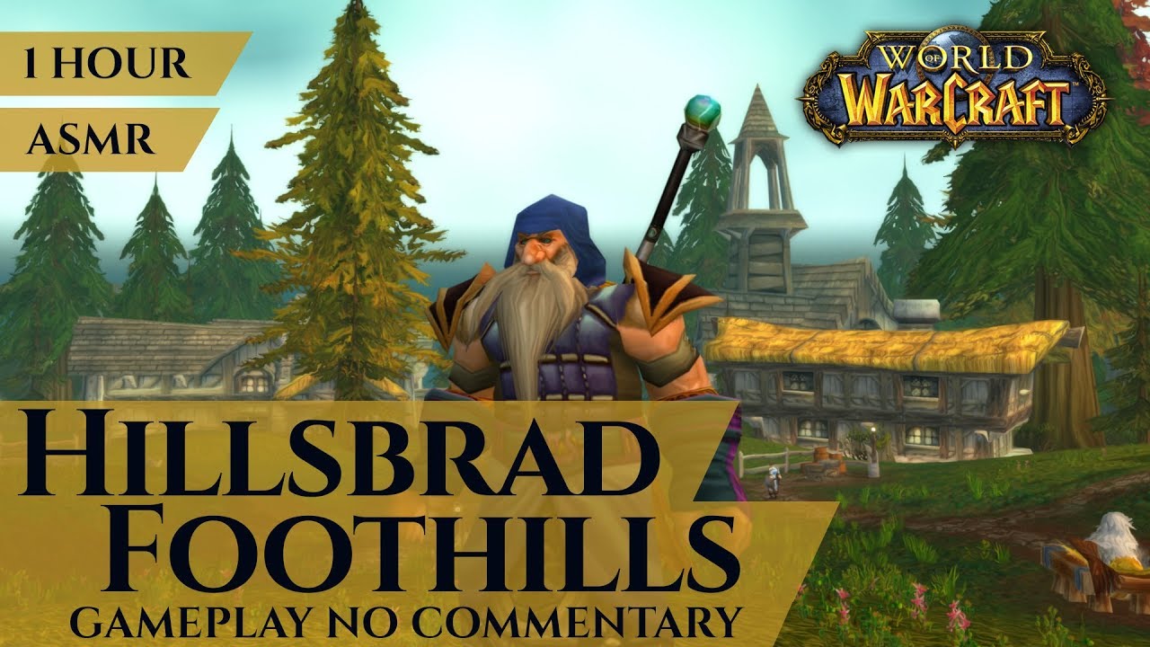 Vanilla Hillsbrad Foothills & Alterac Mountains - Gameplay, No Commentary, ASMR (1 hour, 4K, WoW)