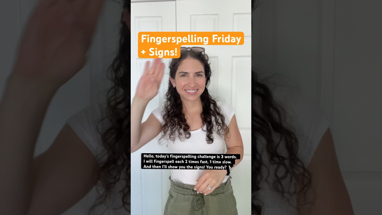 Fingerspelling 3 words WITH SIGNS, too! ASL practice vocabulary